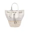 Tod's Logo Embossed Panelled Bucket Bag In White