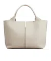 Tod's Leather Shoulder Bags With Metal Feet In White
