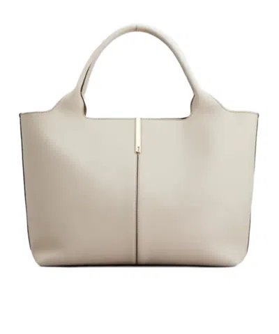 Tod's Double Handle Tote Bag In White