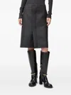 Tod's Double-pocket Wool Skirt In Gray