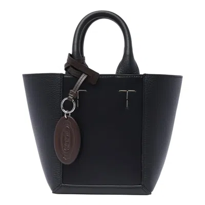 Tod's Double Up Shopping Bag In Black
