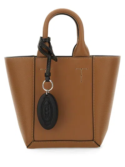 Tod's "double Up" Shopping Bag In Buff