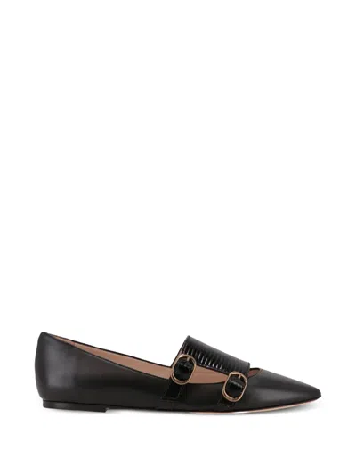 Tod's Double-buckle Pointed-toe Pumps In Black