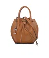 Tod's Mini Buz Leather Bucket Bag In Brown