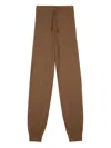 Tod's Drawstring Knitted Track Pants In Brown