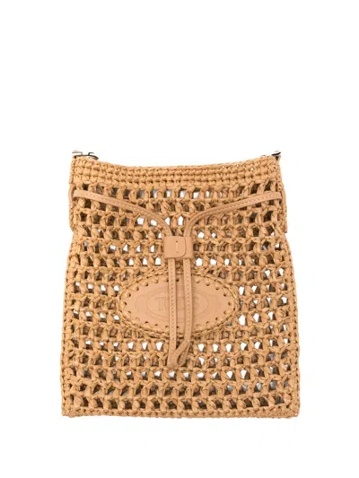 Tod's Drawstring-fastening Shoulder Bag In Brown