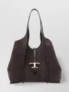 Tod's Dual Handle Metal Hardware Open Top Suede Finish