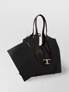 Tod's Black Tote Bag With T Timeless Charm In Black
