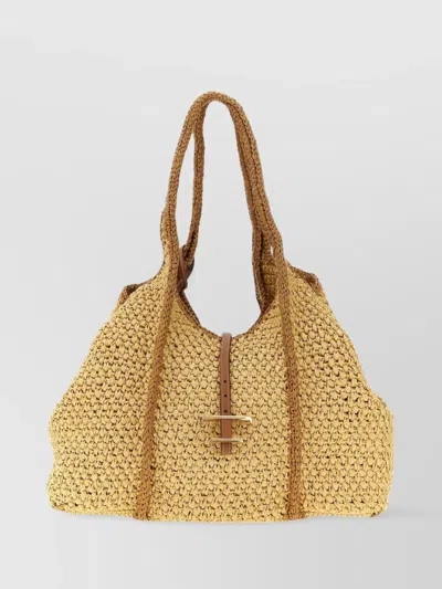 Tod's Dual Handle Woven Texture Tote