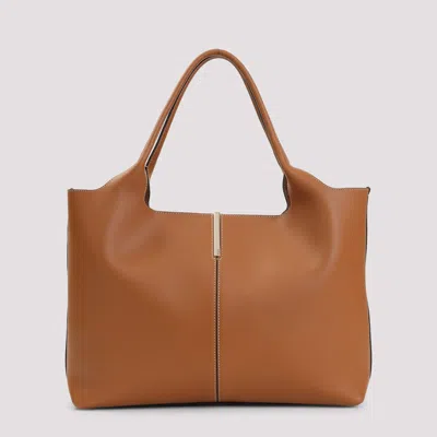 Tod's Ebr Shopping Tote Bag In Kenia Cacao