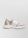 Tod's Elastic Knit Slip-on Sneakers With Leather Chain