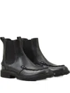 Tod's Elastic-panel Leather Boots In Black