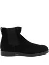 Tod's Elastic-panel Suede Boots In Black