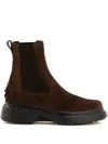 Tod's Elastic-panelled Platform Boots In Brown