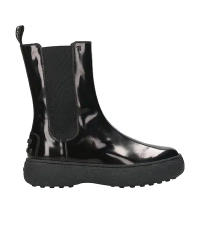 Tod's Elasticated Ankle Boots In Black