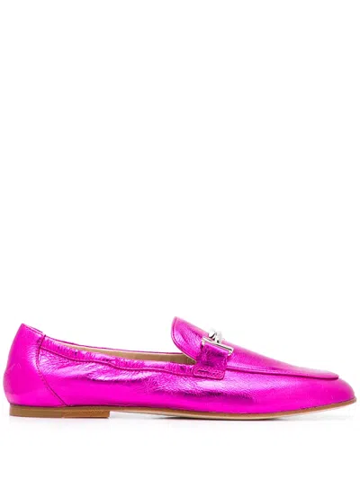 Tod's Elasticated Logo Loafers In Pink