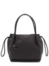 Tod's Black Shoulder Bag With Two Top Handles And Drawstring Closure In Black