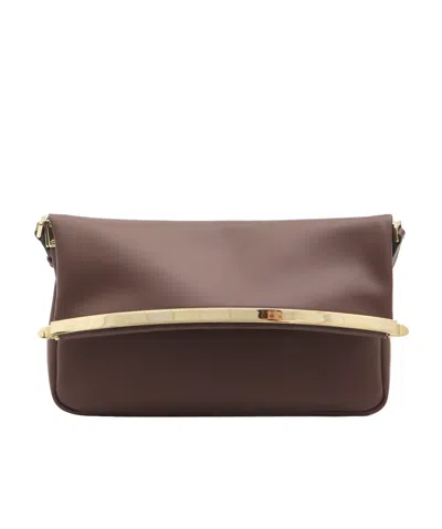 Tod's Embossed Flip Shoulder Bag In Brown