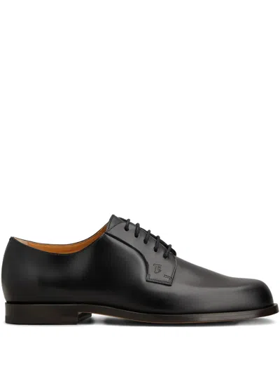 Tod's Scarpe Stringate In Pelle Tods In Black