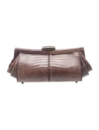Pre-owned Tod's Embossed Leather Clutch In Multi