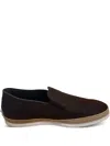 Tod's Embossed-leather Loafers In Brown