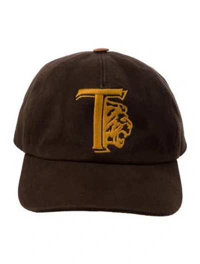 Pre-owned Tod's Embroidered Canvas Baseball Cap In Brown