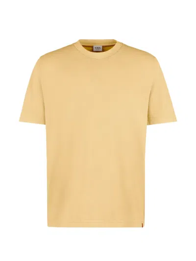 Tod's Embroidered-logo T-shirt In Yellow