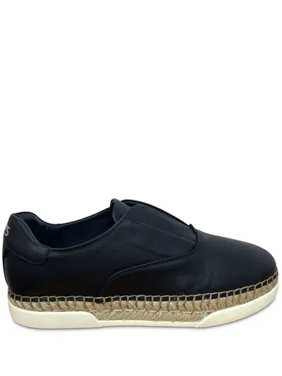 Tod's Espadrille-sole Sneakers In Black