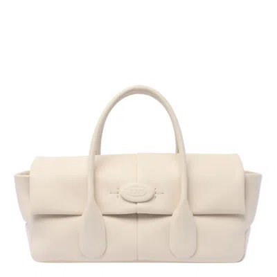Tod's Ew Di Bag Reverse Handbag In Cream
