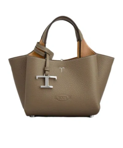 Tod's Extra-small Logo Shoulder Bag In Brown