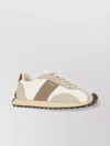 Tod's Fabric And Suede Sneakers With Contrast Panels In White