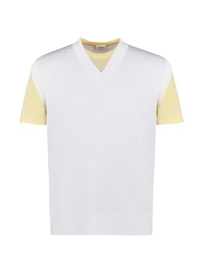 Tod's Fake V-neck Layered T-shirt In Multi
