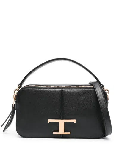 Tod's Fashionable Black Leather Handbag For Women