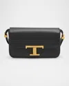 Tod's Micro T-timeless Leather Shoulder Bag In Nero