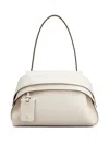 Tod's Flap-detail Leather Shoulder Bag In White