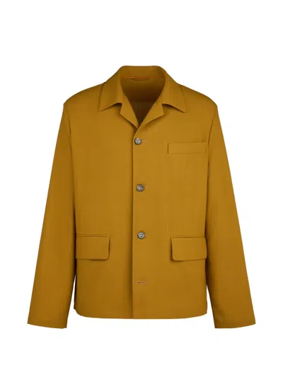 Tod's Flap-pocket Buttoned Overshirt In Yellow