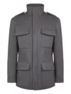 Tod's Flap-pocket Wool Jacket In Gray