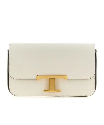 Tod's Flap Shoulder Bag In White