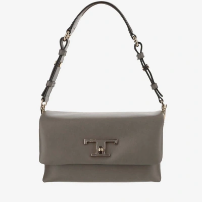 Tod's Flap T Timeless Leather Mini Bag In Green