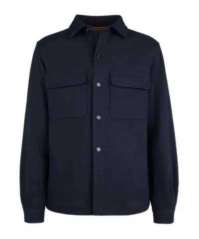 Tod's Flap-pocket Shirt In Blue