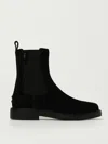 Tod's Flat Ankle Boots  Woman Color Black In Black