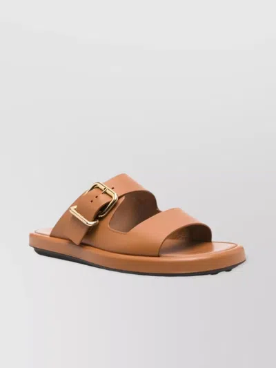 Tod's Flat Sandals Double-strap Design In Brown