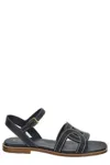 Tod's Tods Flat Sandals In Black Leather