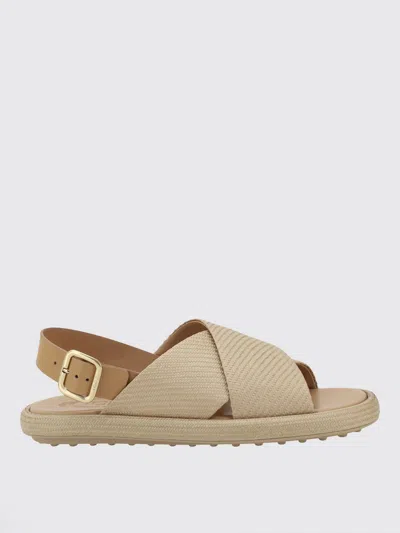 TOD'S FLAT SANDALS TOD'S WOMAN COLOR BEIGE,H05661022