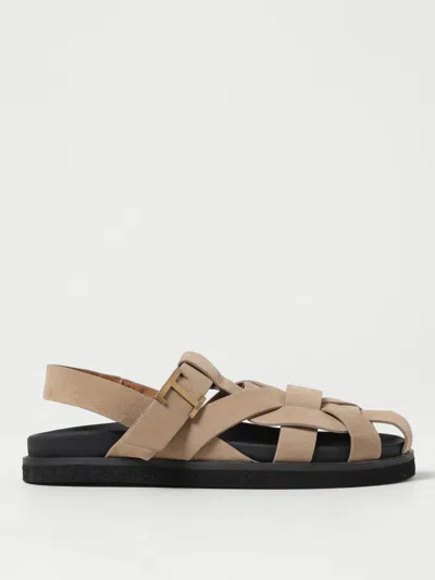 Tod's Sandalen Aus Wildleder In Brown