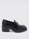 Tod's Shiny Leather Logo Buckle Chunky Loafers In Black