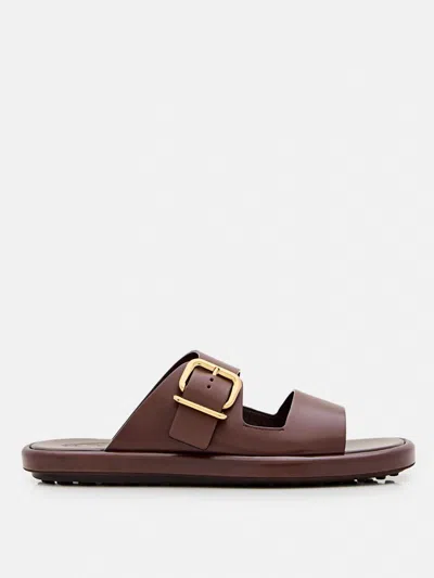 TOD'S FLAT SANDALS TOD'S WOMAN COLOR COCOA,423384113