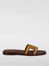 Tod's Chain-motif Leather Slides In Brown