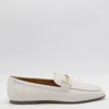 Tod's White Leather Loafers In White
