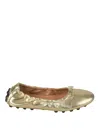 Tod's Women's Ball Leather Bow Ballet Flats In Black